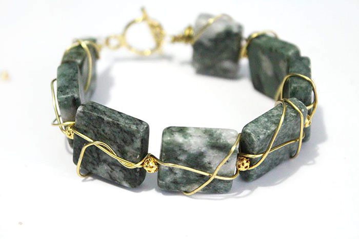 wire wrapped bracelet diy gift