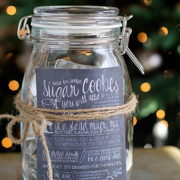Cookie Cutter Set in jar with sugar cookie recipe