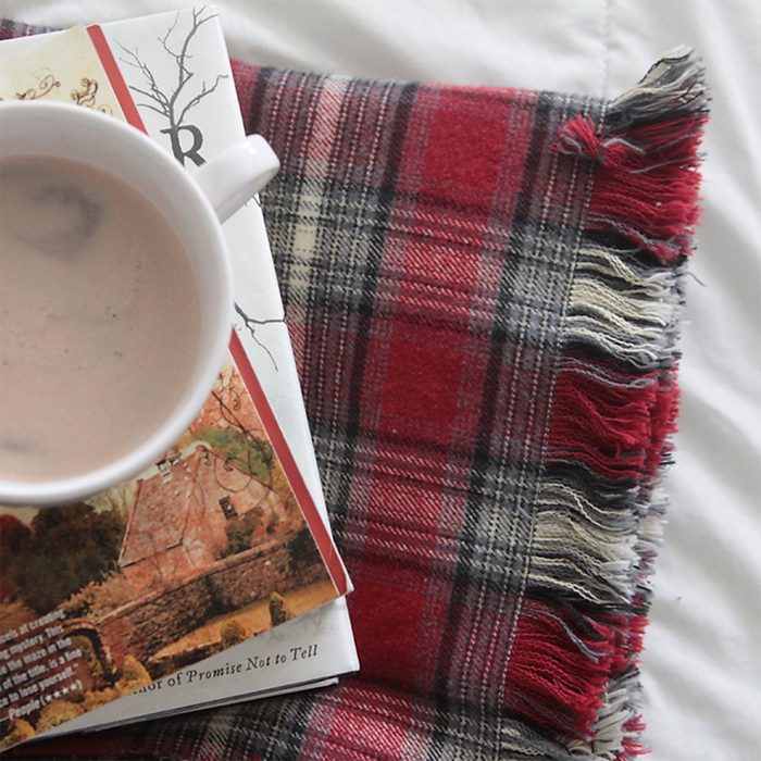 DIY Fringed Flannel Throw blanket