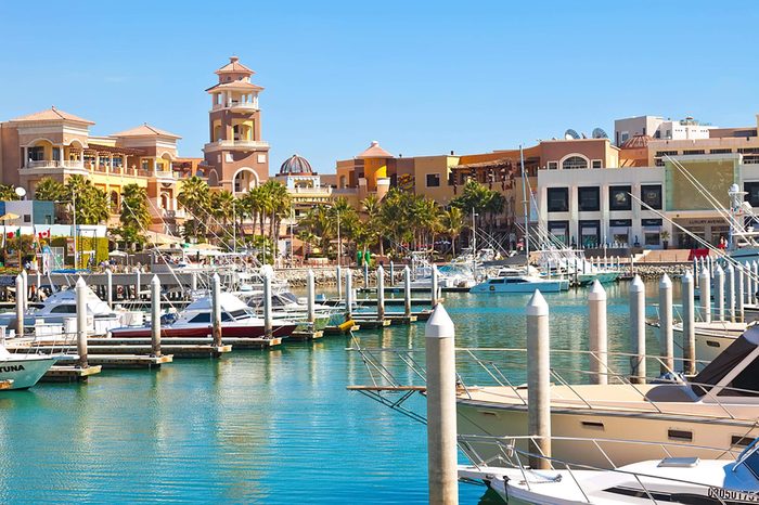 CABO SAN LUCAS, MEXICO - FEB. 11: The newly constructed Puerto Paraiso Shopping Mall on Feb. 11, 2011. The mall is the most affluent entertainment center in the southern Baja California peninsula.