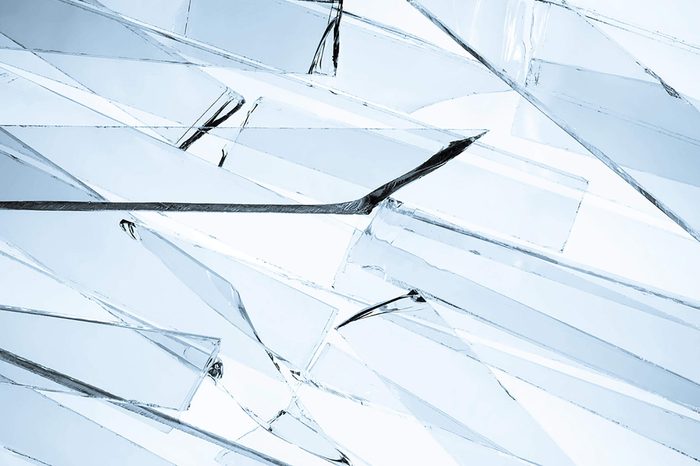 Background of clear broken glass