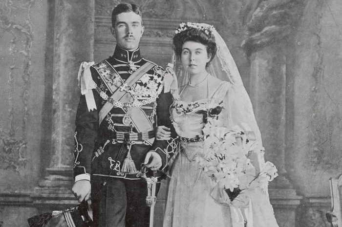 Prince Gustavus Adolphus of Sweden Pictured with His Bride Princess Margaret of Connaught On Their Wedding Day 15 June 1905 the Photograph Was Taken at Windsor Immediately After the Ceremony 1905