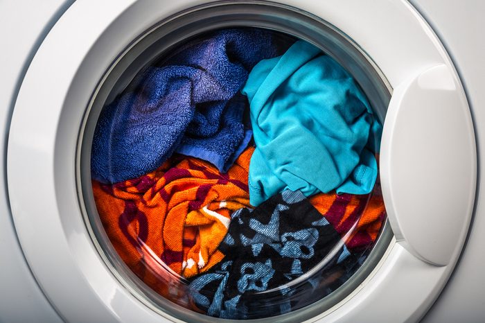 Washing machine with color clothes