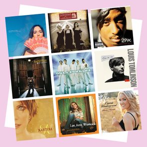 Nine album covers arranged in a 3x3 grid, featuring various artists and styles, each showcasing distinct imagery and designs related to music.
