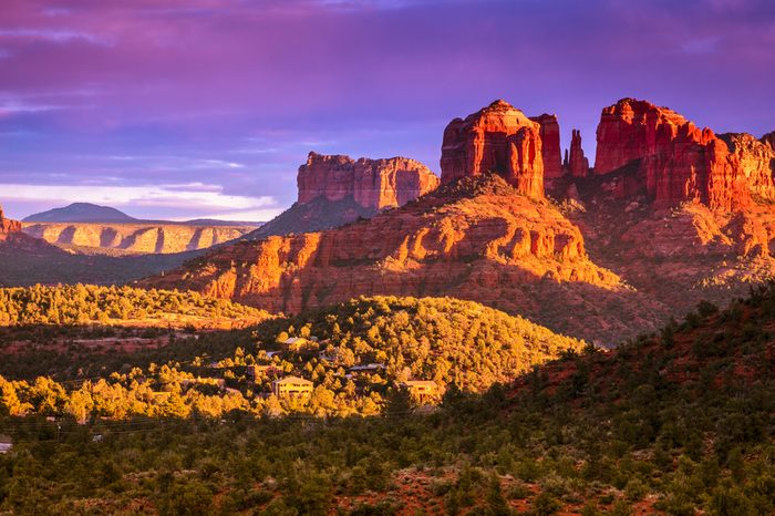 Cathedral Rock in Sedona, Arizona in the evening light