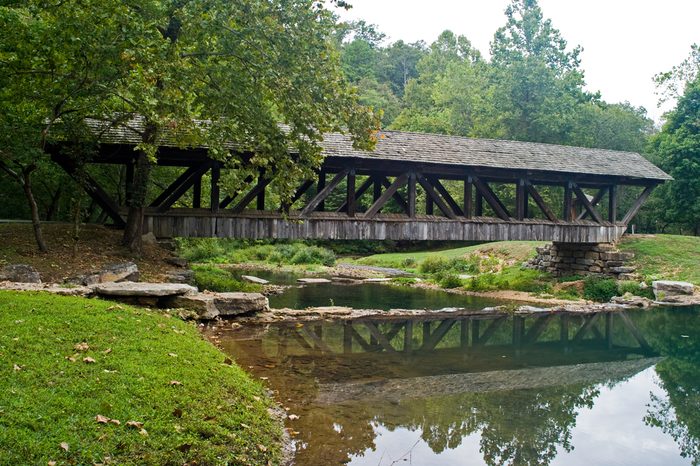 Covered Bridge Dogwood Canyon Park Nature Park-Branson, Missouri