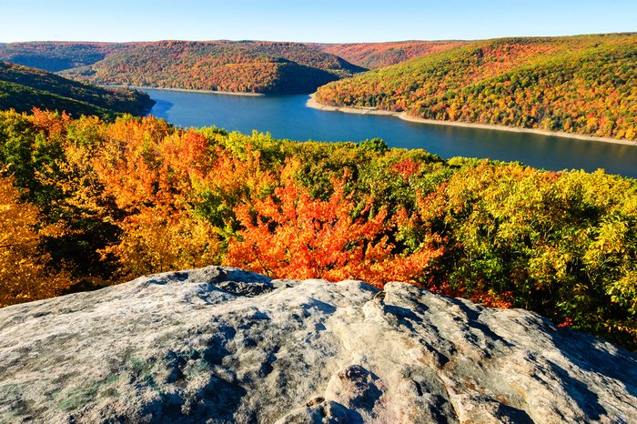 Dramatic Fall Overlook at Allegheny National Forest 