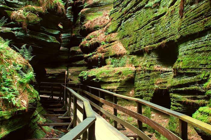 Witches Gulch is a beautiful slot canyon in the Wisconsin Dells