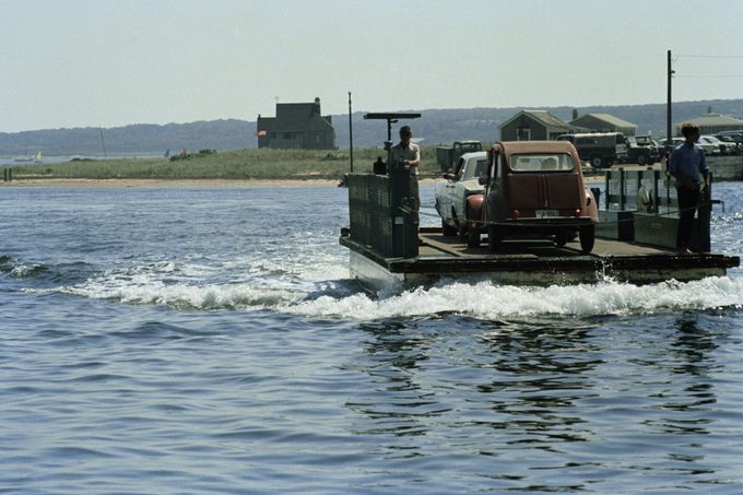ferry with a cars Chappaquiddick Island