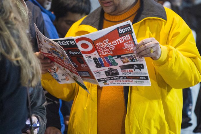 Bargain Hunters Wait For the 6 P M Opening of a Target Store to Take Advantage of So-called 'Black Friday' Sales on Thanksgiving Day in Fairfax Virginia Usa 27 November 2014 Though Black Friday Has Traditionally Been the Day After Thanksgiving a New Trend That Industry Watchers Label 'Black Friday Creep' Has Pushed the Opening of the Christmas Shopping Season to Thanksgiving Day United States Fairfax