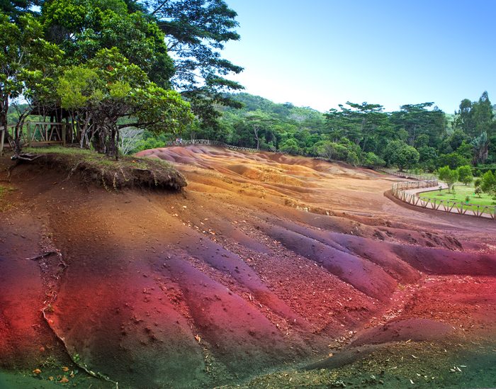 The most famous tourist place of Mauritius - earth of seven colors