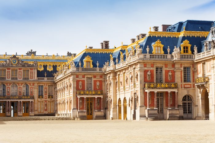 Marble courtyard at Palace of Versailles, France