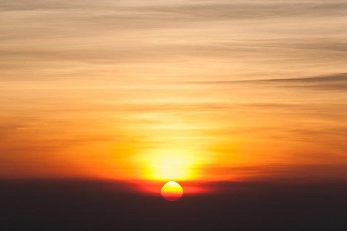 Sunrise in the morning, sunrise with clouds.