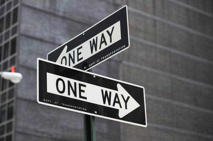 one way