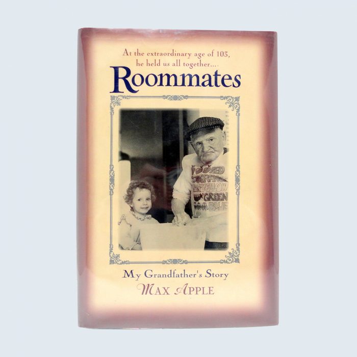Book cover displays an elderly man and child smiling, surrounded by red border. Title: 