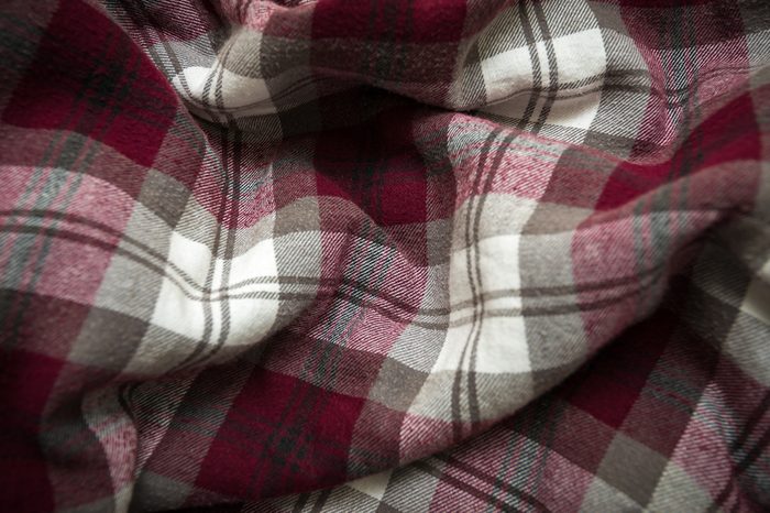 Close-up background of plaid with vignetting