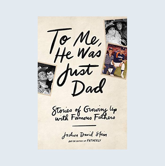 Book cover shows photos of fathers with children; title text reads, 