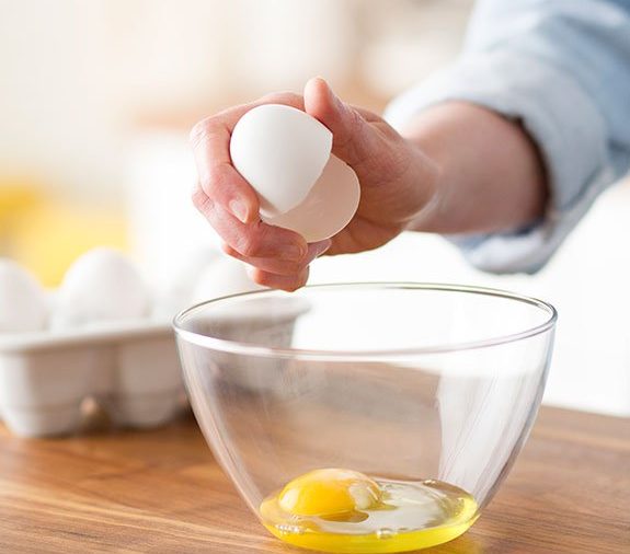 cracking an egg