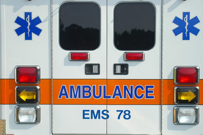 Back of ambulance
