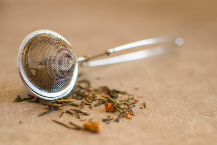 tea strainer antique ball with tea