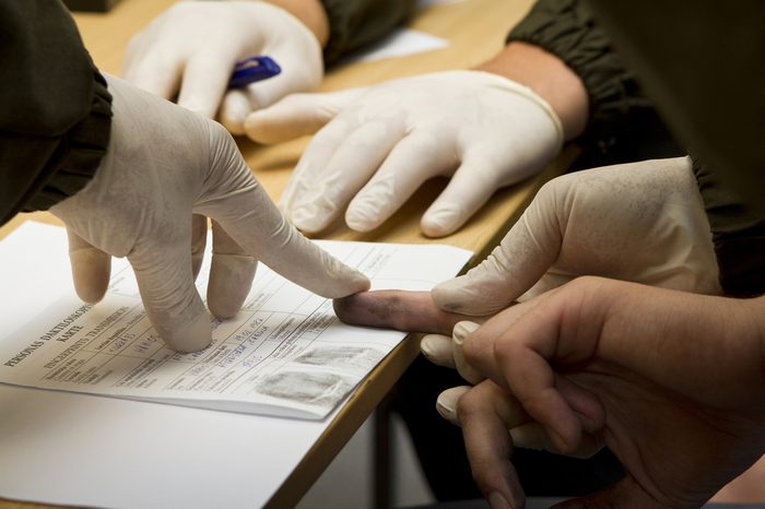 Taking fingerprints