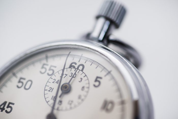 Part of a mechanical stopwatch