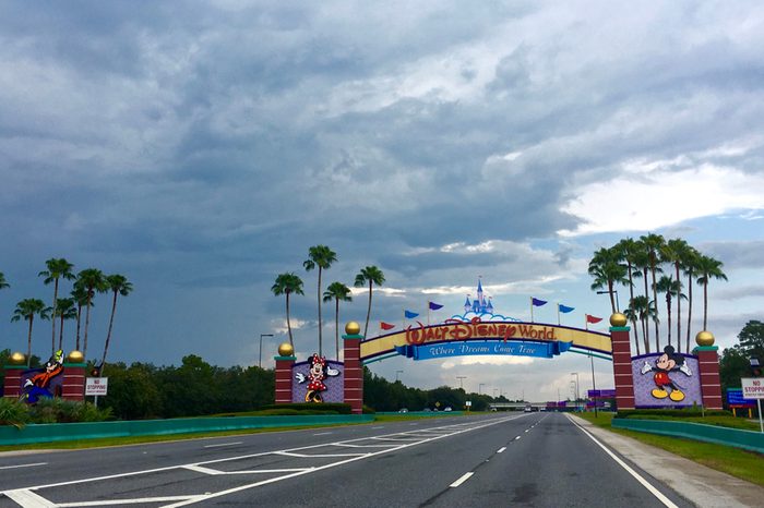 Orlando, Florida, USA - July 29, 2016: Entrance of Walt Disney World near Orlando