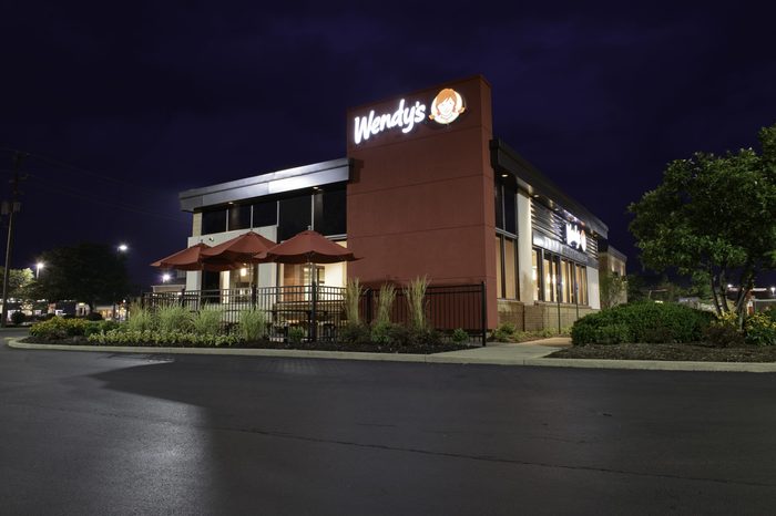 wendy's exterior at night