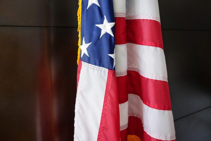 American flag inside