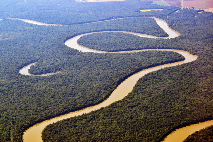 The Mighty Mississippi River Aerial View