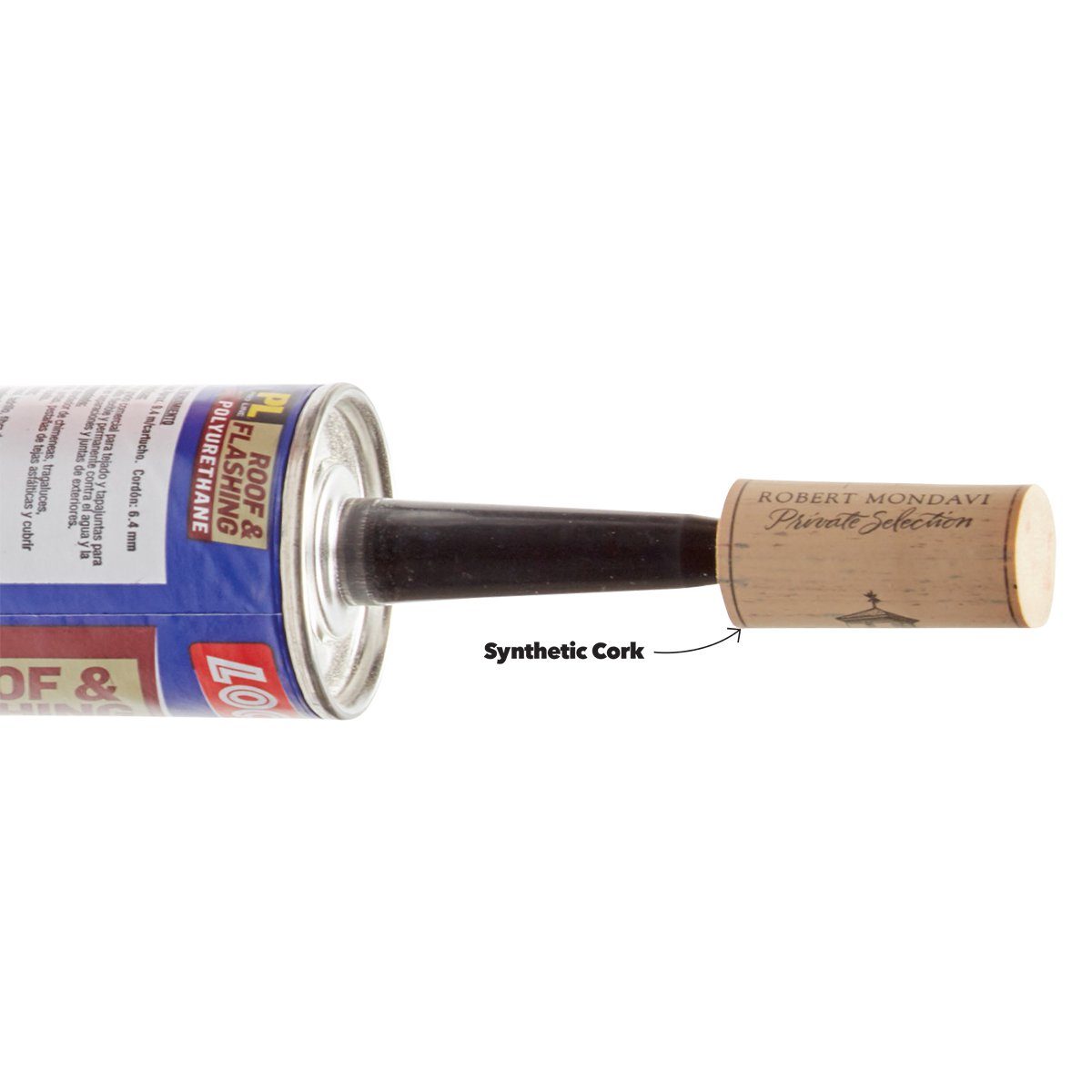 Wine cork caulk saver