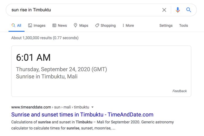 Google: Sunrise