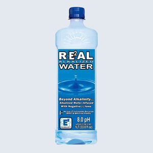 A plastic bottle labeled 