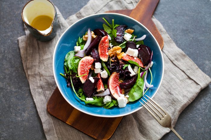 Roast beetroot, figs and feta salad