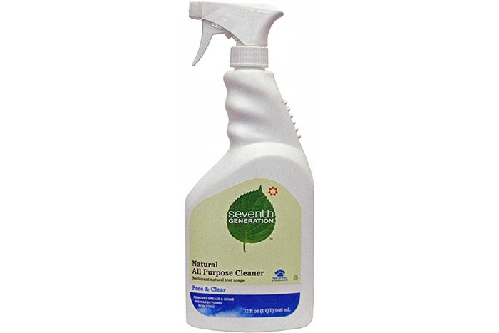 A white spray bottle labeled 