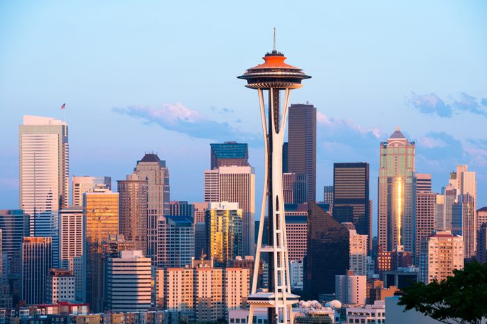 Skyline of downtown Seattle at Washington State