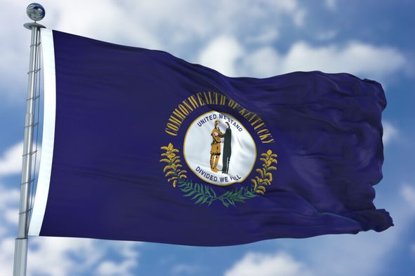 Kentucky Waving Flag