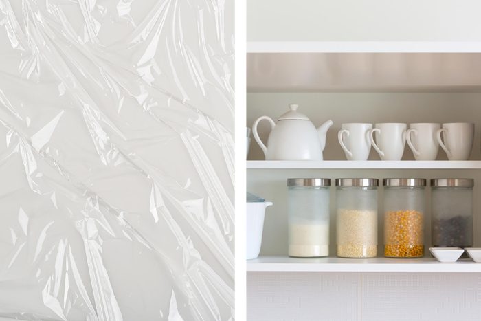 plastic wrap shelves
