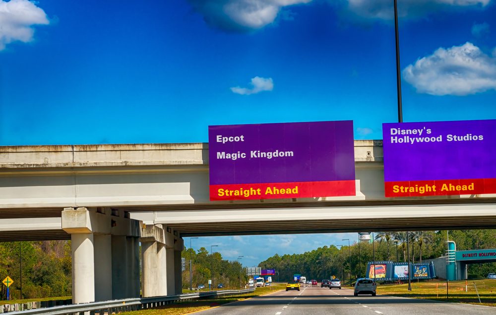 Here’s Why Disney World Uses Purple Traffic Signs