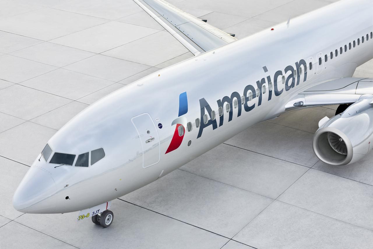 Aircraft Exterior Aa 737 Livery Left Front Top