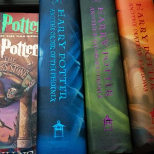Books display colorful 