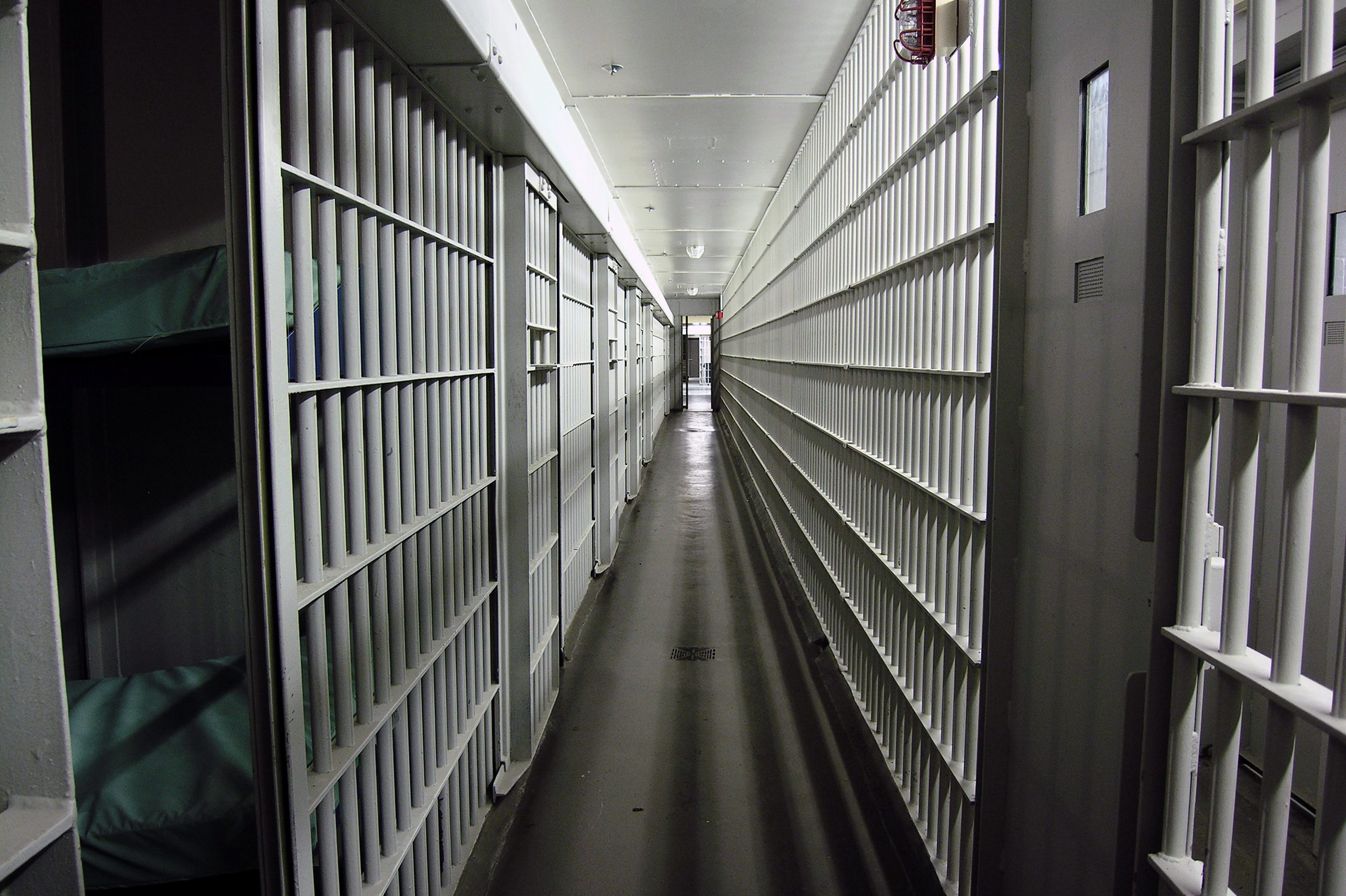 Jail cells in a closed facility.