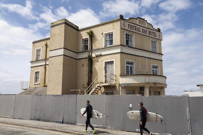abandoned Fistral Bay Hotel