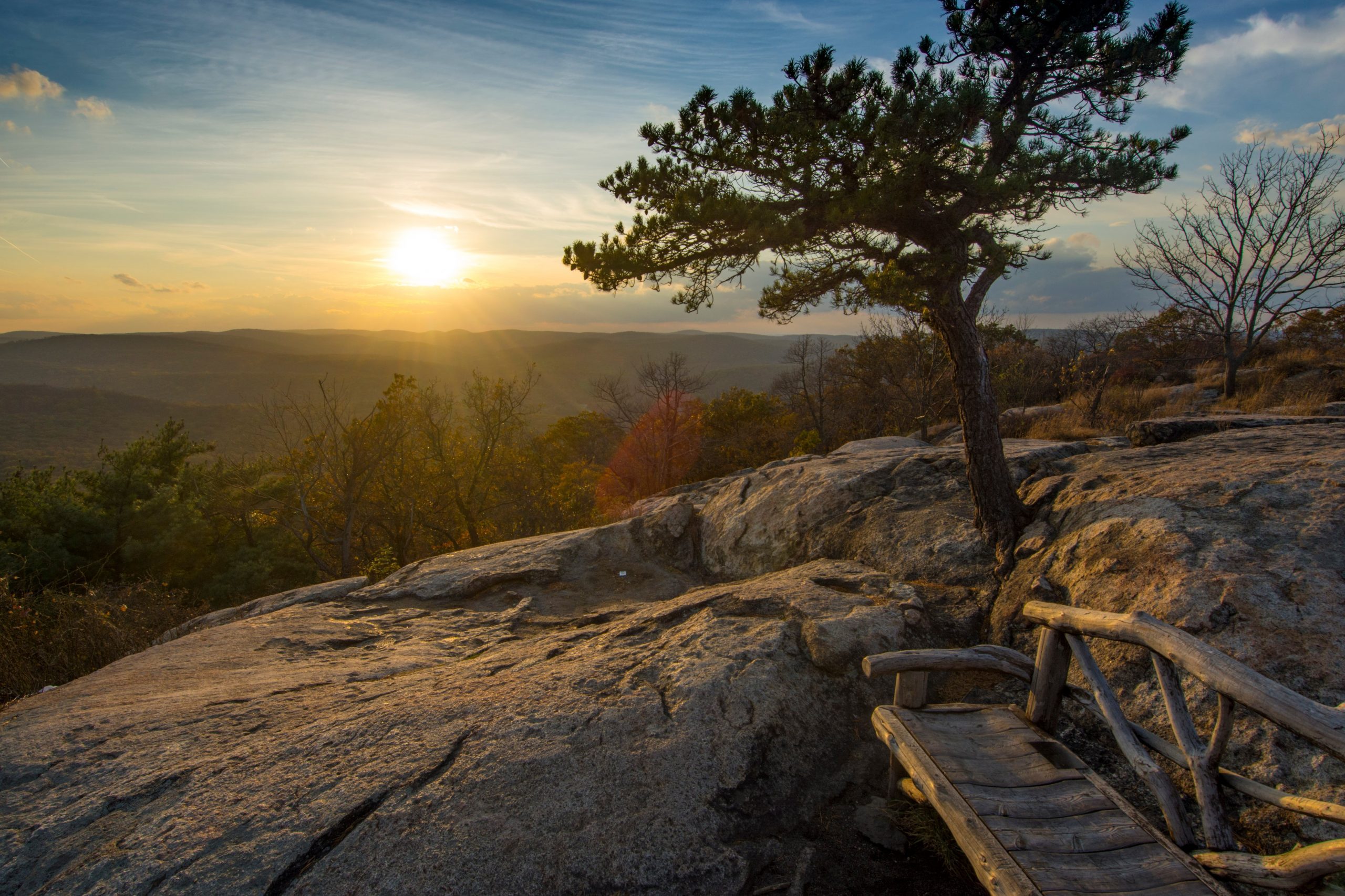 Bear Mountain NY Sunset during the Fall