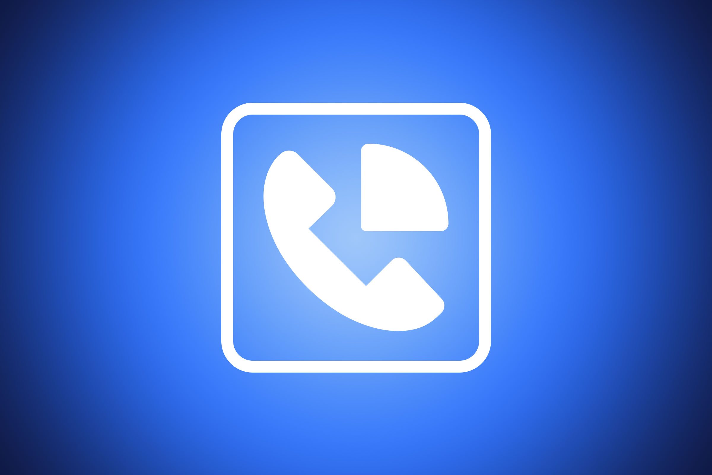 google voice icon on blue background