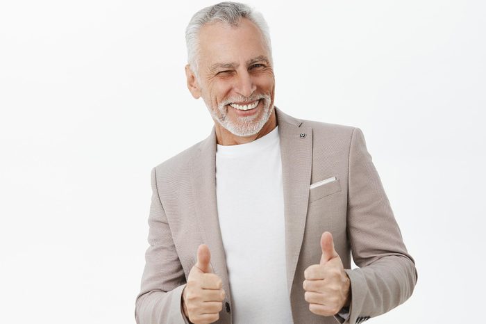 man thumbs up