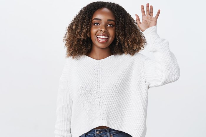 girl wave