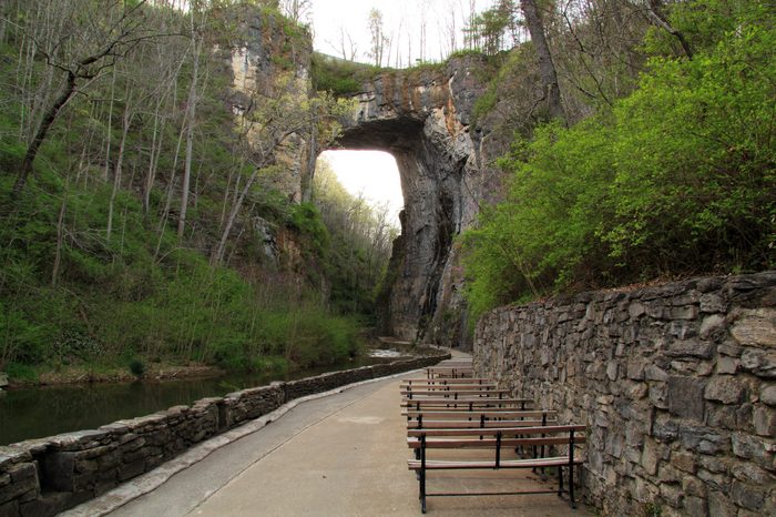 Natural Bridge State Park in the State of Virginia