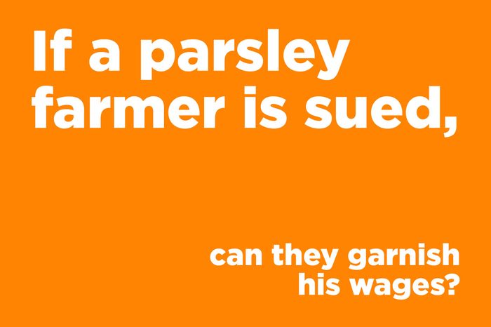 corny joke parsley farmer
