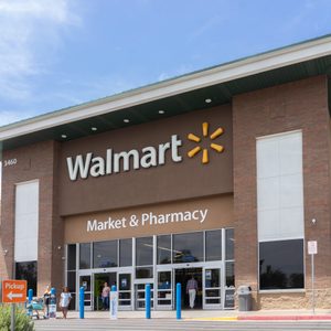 Walmart storefront displays 